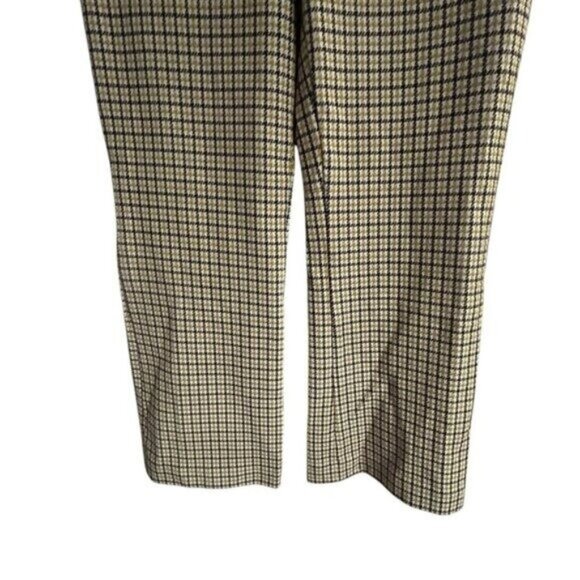 SPANX Flare Dijon Plaid Knit Pants SZ L Preppy Houndstooth check Classic - Picture 5 of 10